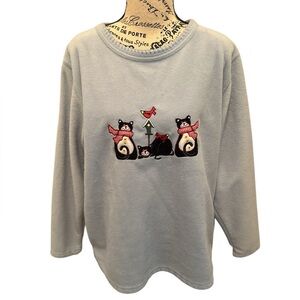 Cathy Daniels Gray and Red Checkered Top